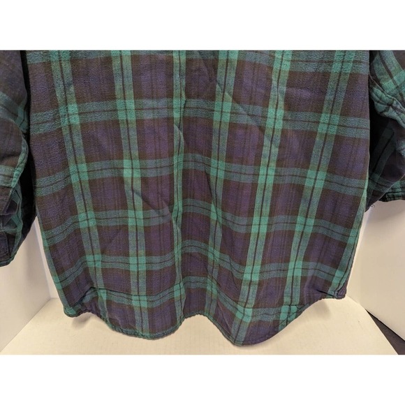 Vintage LL Bean 3/4 Sleeve Quilted Flannel Shirt Jacket Made In USA - Picture 9 of 11